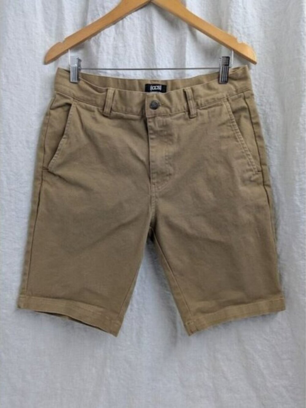 CCS standard plus men's sz 32 tan canvas shorts 10" inseam skateboard summer I10